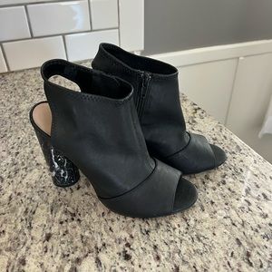 High heel booties